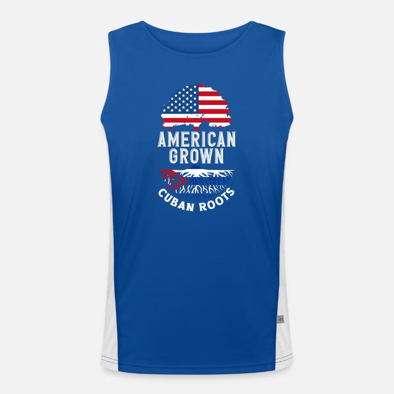 Cuba Pride & Home - Design du drapeau de Cuba Débardeur respirant contrasté Homme 