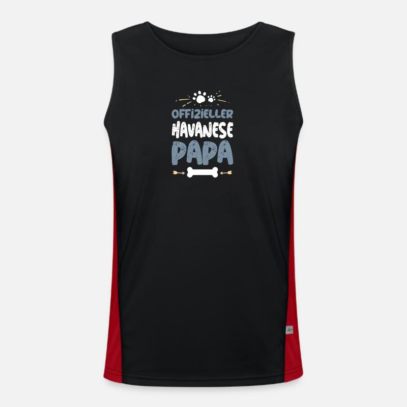 Offizieller Havanese Papa Funktionelles Kontrast-Tank Top für Männer 