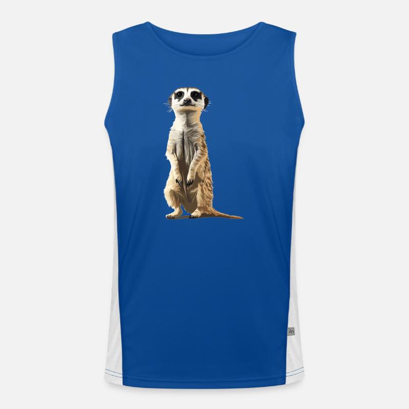 Meerkat Erdmännchen Funktionelles Kontrast-Tank Top für Männer 