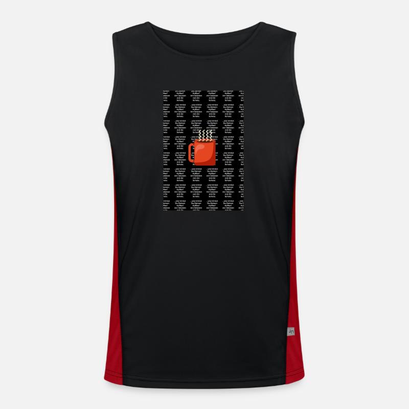 Wie trinkst Du Deinen Kaffee. Am liebsten mit Dir. Funktionelles Kontrast-Tank Top für Männer 