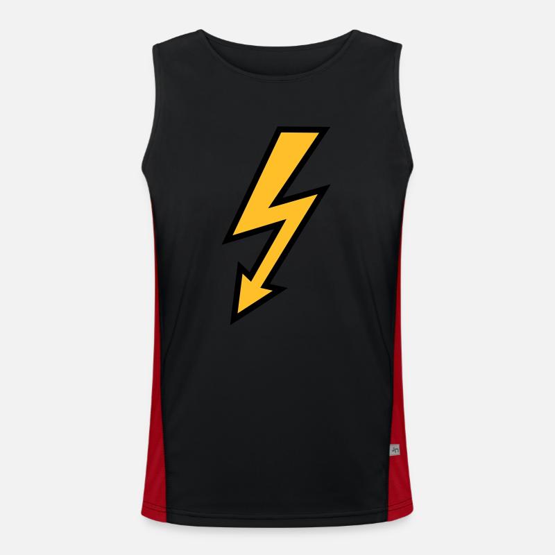 Flash - Men's Functional Contrast Tank Top  - black/red
