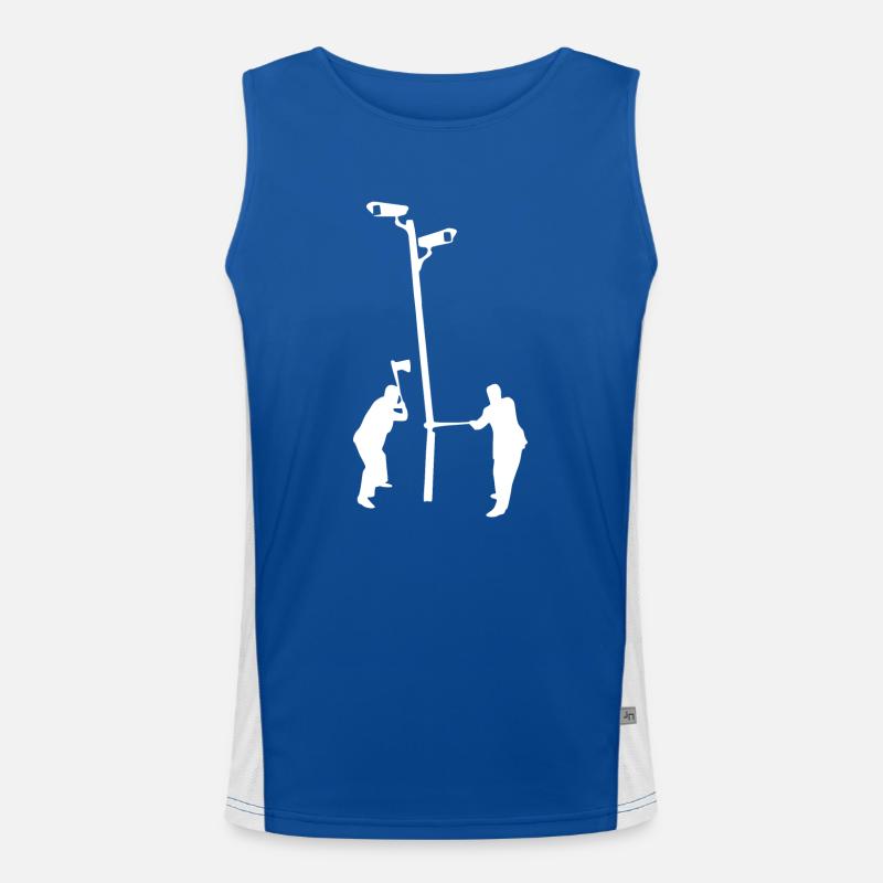 Camera Surveillance Men's Functional Contrast Tank Top 