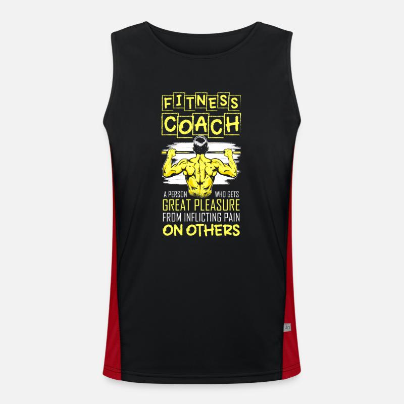 Fitness Trainer Bench Press Men's Functional Contrast Tank Top 