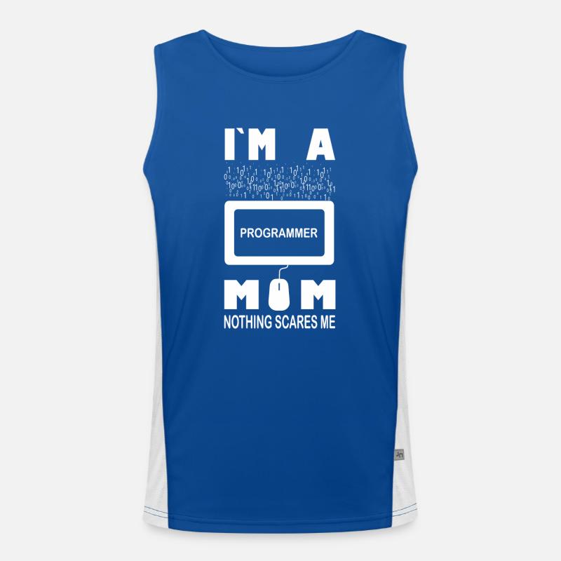 Ich bin eine Programmiererin, Mama, nichts macht mir Angst Funktionelles Kontrast-Tank Top für Männer 