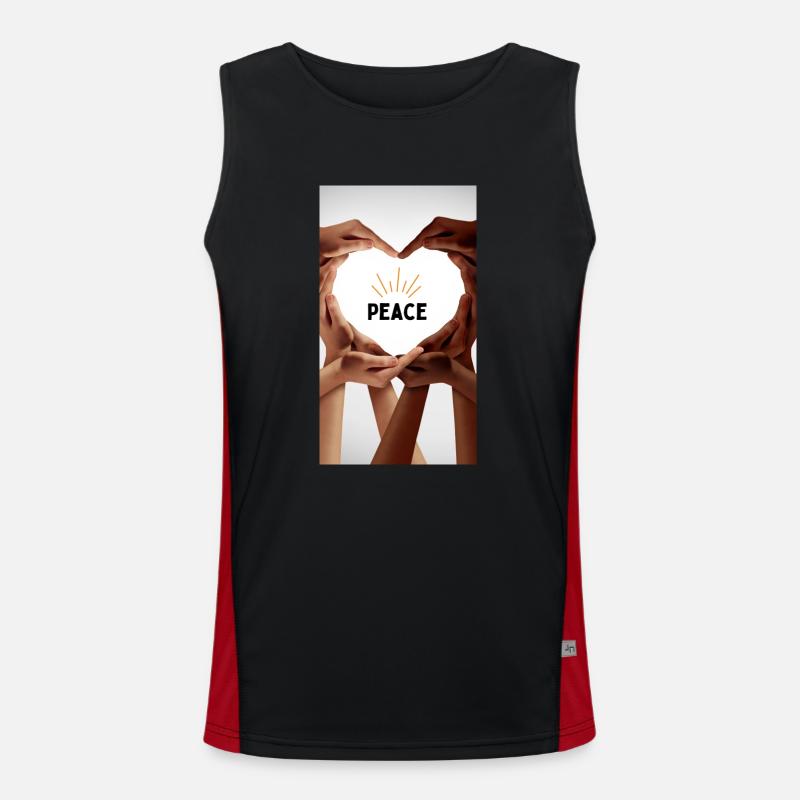 No more war Men's Functional Contrast Tank Top 