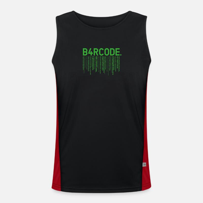 B4RCODE. Matrix Funktionelles Kontrast-Tank Top für Männer 