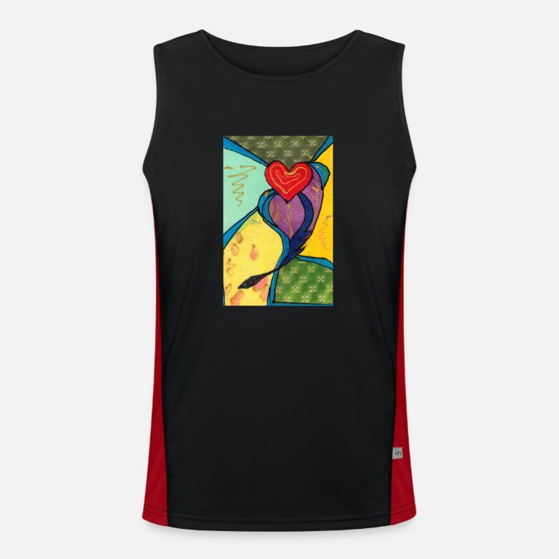 Heart Men's Functional Contrast Tank Top 