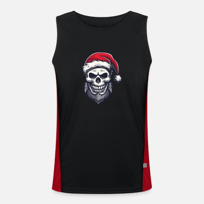 Weihnachtsmann TotenXmas Funktionelles Kontrast-Tank Top für Männer 