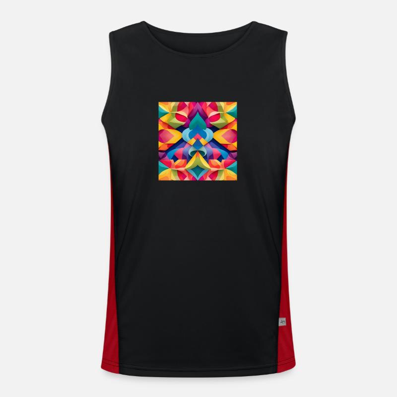Farbenfrohes Muster Funktionelles Kontrast-Tank Top für Männer 