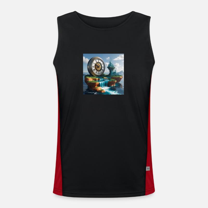 Art Clock Men's Functional Contrast Tank Top 