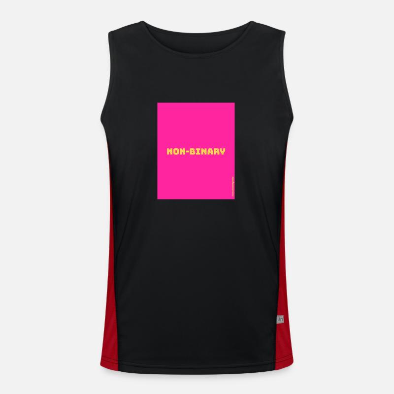 Non-binary Funktionelles Kontrast-Tank Top für Männer 