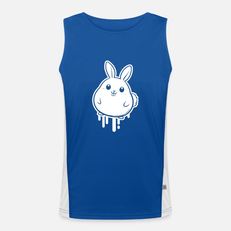 Bunny Funny Easter Cute Men's Functional Contrast Tank Top 