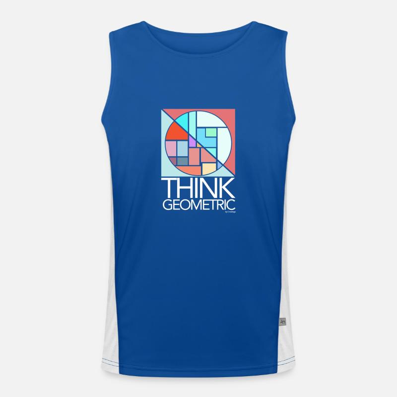 Think Geometric von Cinodrago Funktionelles Kontrast-Tank Top für Männer 