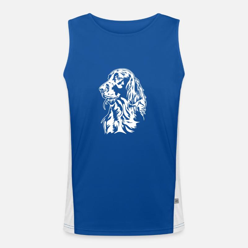 Irish Setter Jagdhund Jagdhunde Hunde Wilsigns Funktionelles Kontrast-Tank Top für Männer 