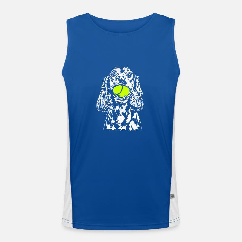 Cocker Spaniel Hunde Hund Wilsigns Funktionelles Kontrast-Tank Top für Männer 