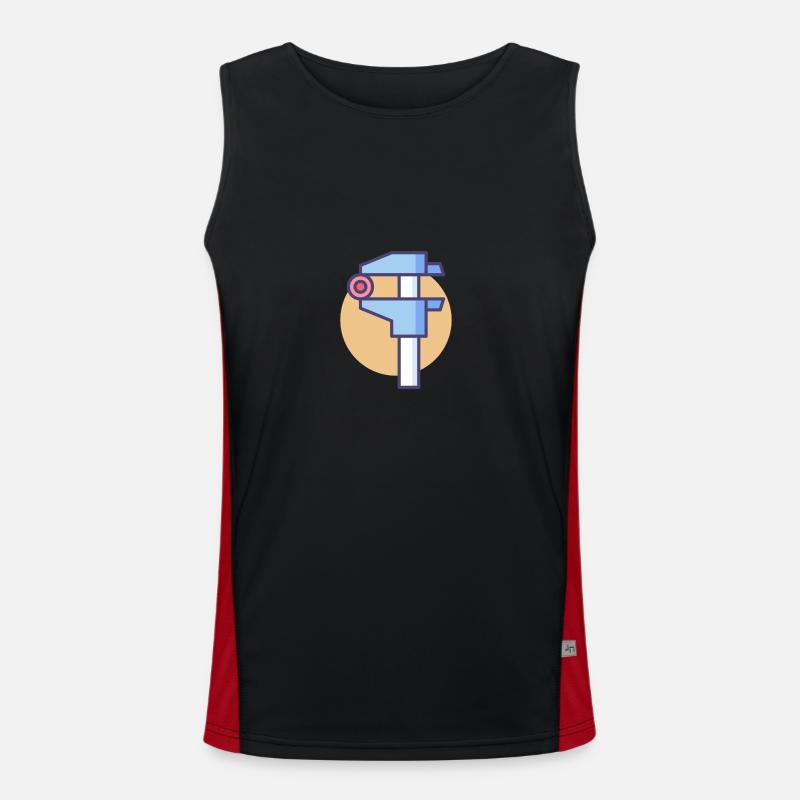 Messschieber Schieblehre Funktionelles Kontrast-Tank Top für Männer 