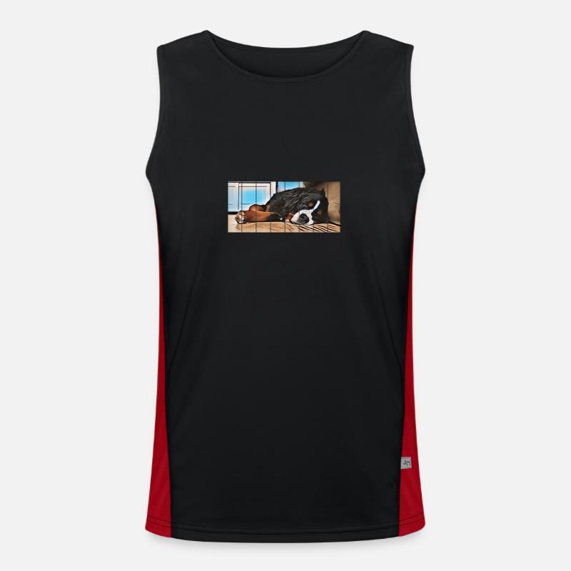 Berner Berghund Funktionelles Kontrast-Tank Top für Männer 