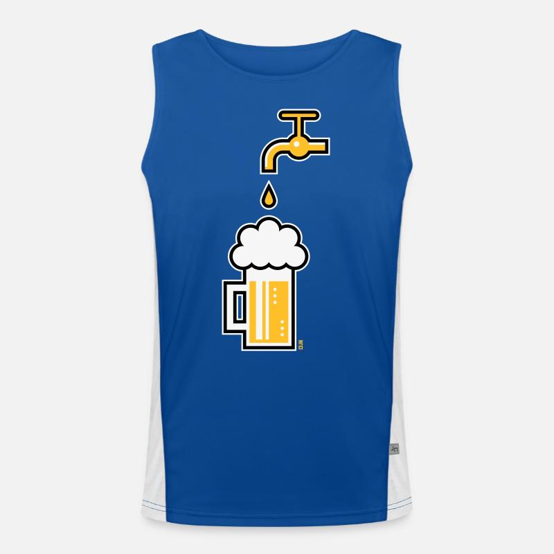 Robinet de chope à bière (Chope à bière Chope à bière / 3C) Débardeur respirant contrasté Homme 