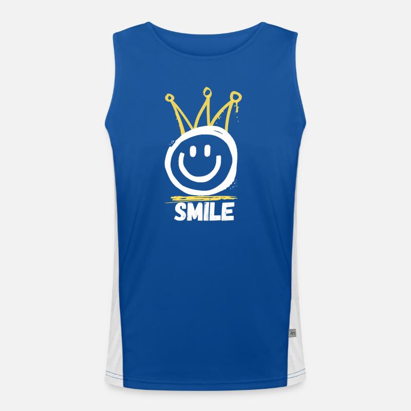 Smile Graffiti Funktionelles Kontrast-Tank Top für Männer 