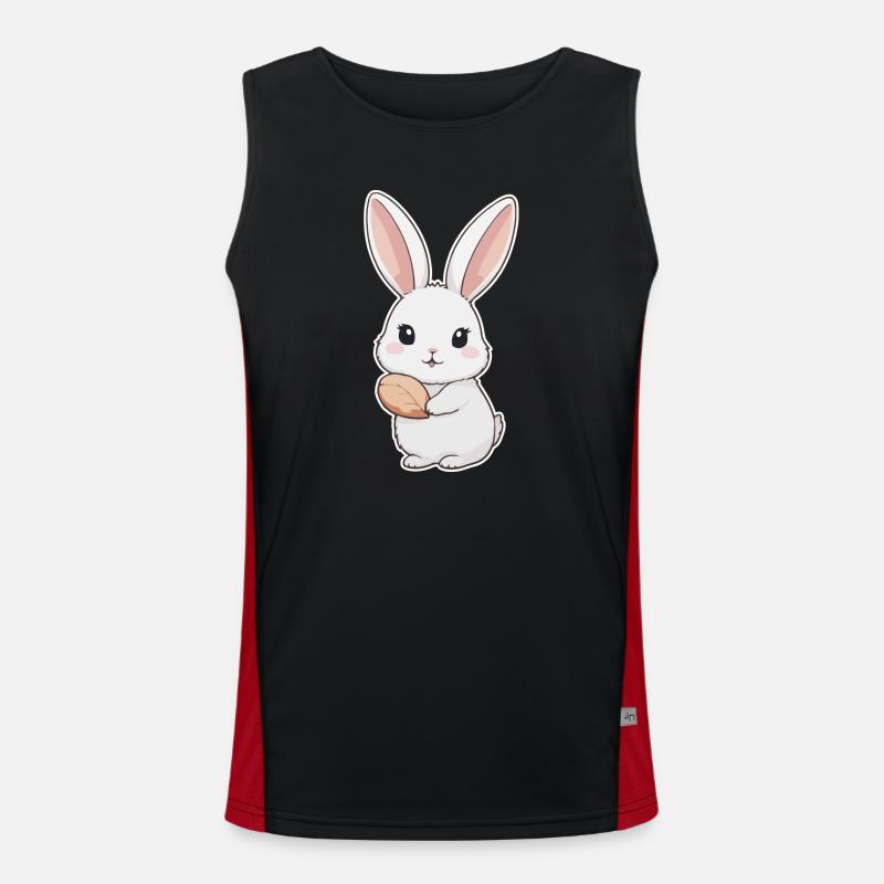 Bunny, Rabbit, Easter Bunny - Men's Functional Contrast Tank Top  - black/red
