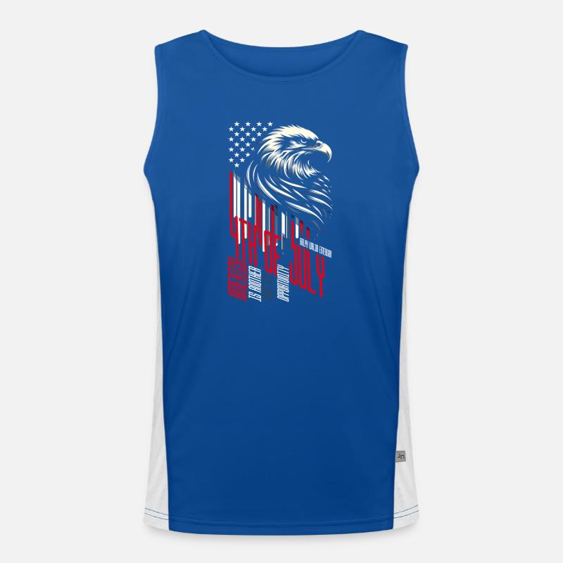 4. JULI AMERIKA IST EIN WEITERER NAME DER CHANCE Funktionelles Kontrast-Tank Top für Männer 