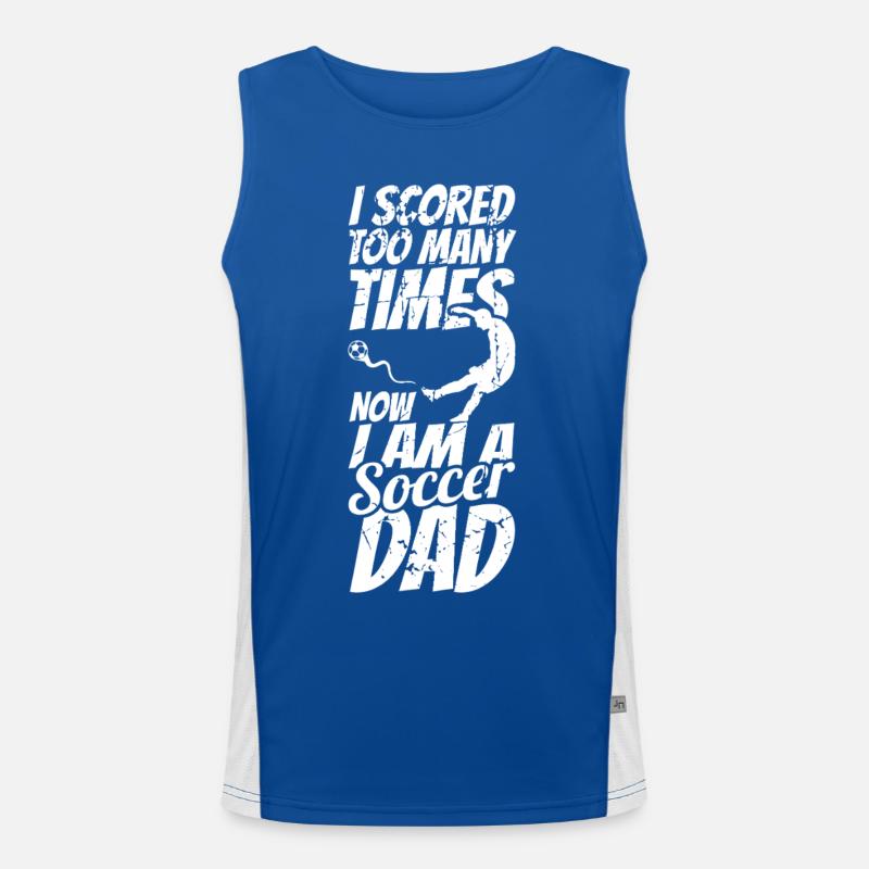 Fußball Vater Funktionelles Kontrast-Tank Top für Männer 