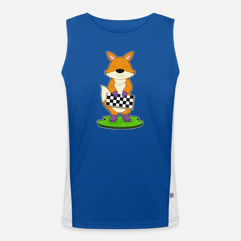 Fuchs Schach Schachbrett Brettspiel Funktionelles Kontrast-Tank Top für Männer 