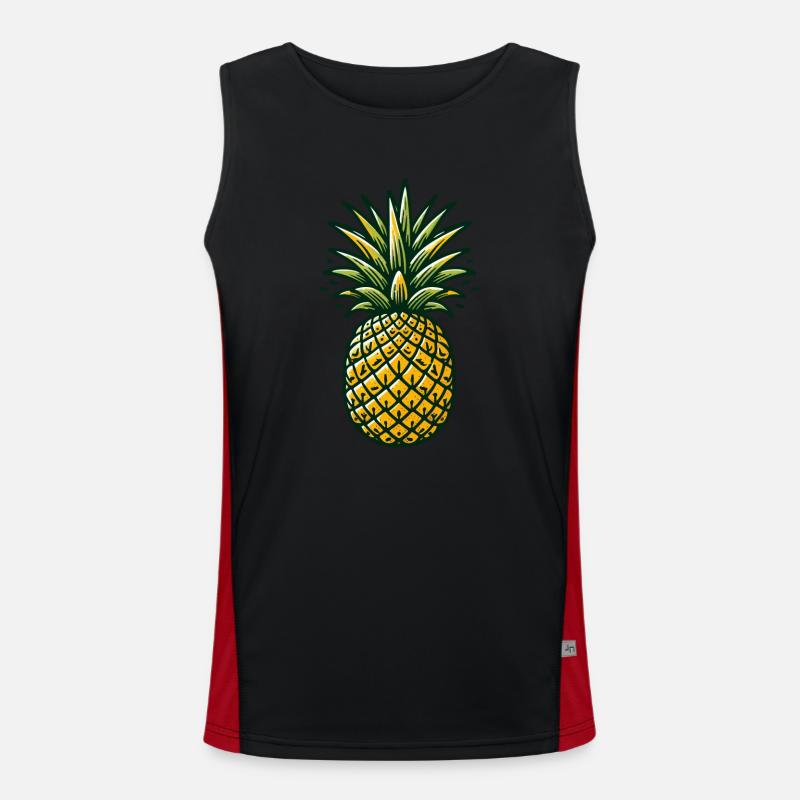 PINEAPPLE TROPICAL FRUIT FRUIT COCKTAIL PINA COLADA Men's Functional Contrast Tank Top 