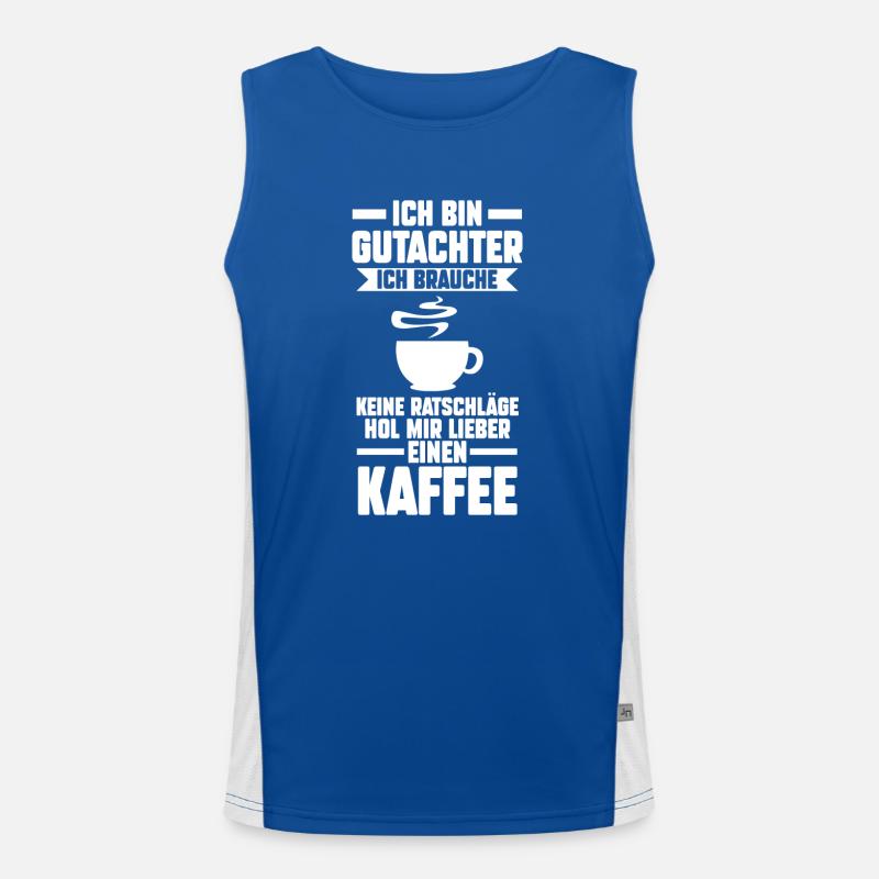 Kaffee Gutachter Funktionelles Kontrast-Tank Top für Männer 