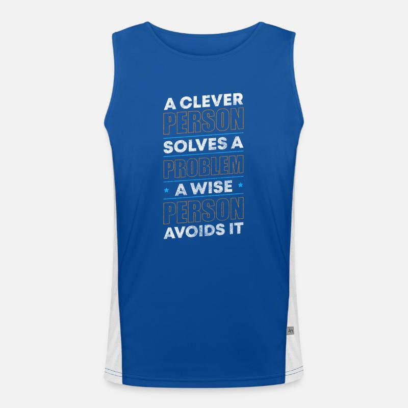 Problem? Spaß Egal Funktionelles Kontrast-Tank Top für Männer 