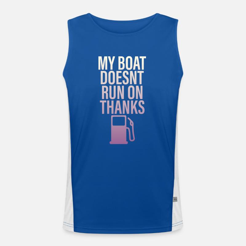 My Boat Doesn't Run On Thanks Funktionelles Kontrast-Tank Top für Männer 