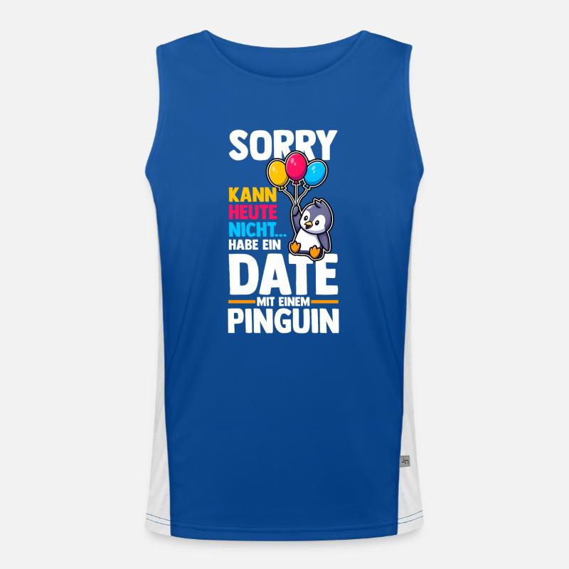 Pinguin Funktionelles Kontrast-Tank Top für Männer 