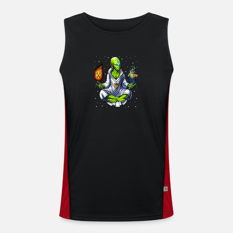 Alien Illuminati Conspiracy Men's Functional Contrast Tank Top 