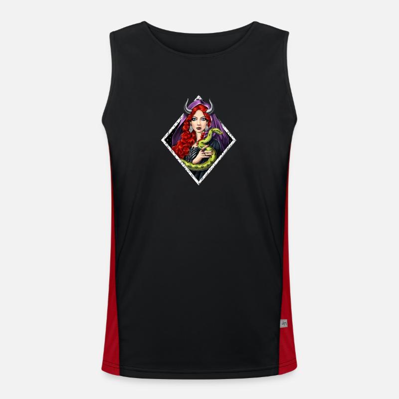 Göttin Lilith Funktionelles Kontrast-Tank Top für Männer 