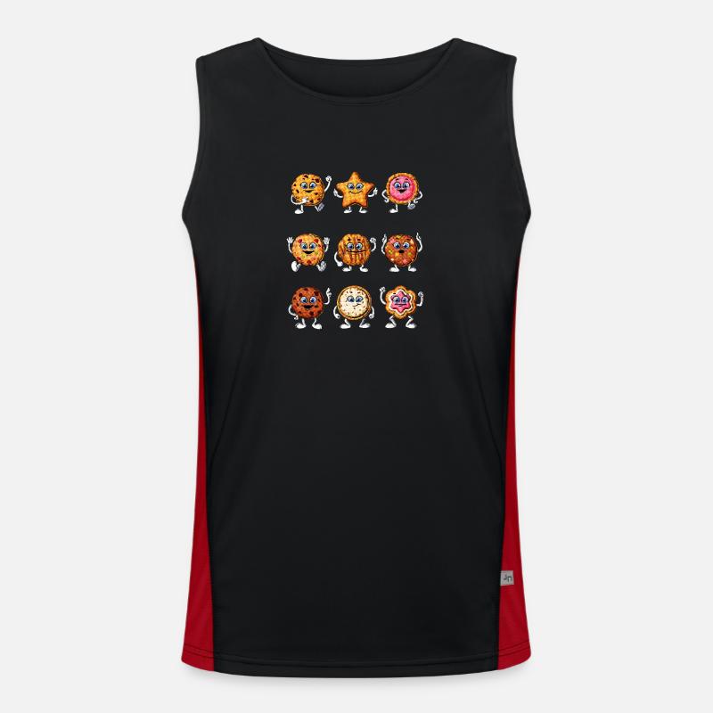 Funny Cookies Men's Functional Contrast Tank Top 