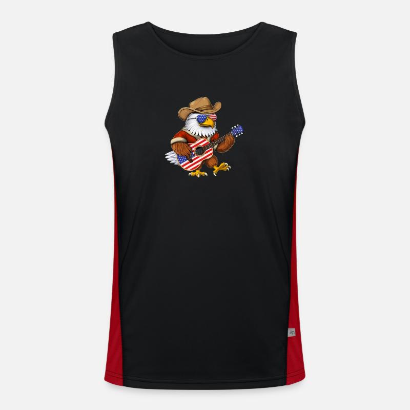 American Bald Eagle Men's Functional Contrast Tank Top 
