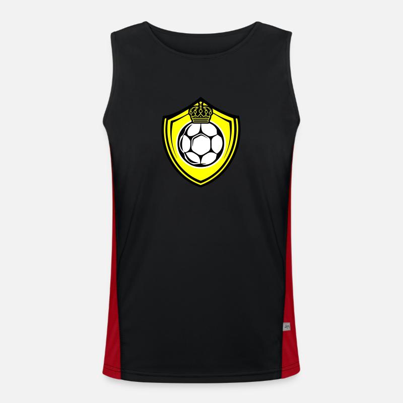 Soccer Logo Shield Team Men's Functional Contrast Tank Top 