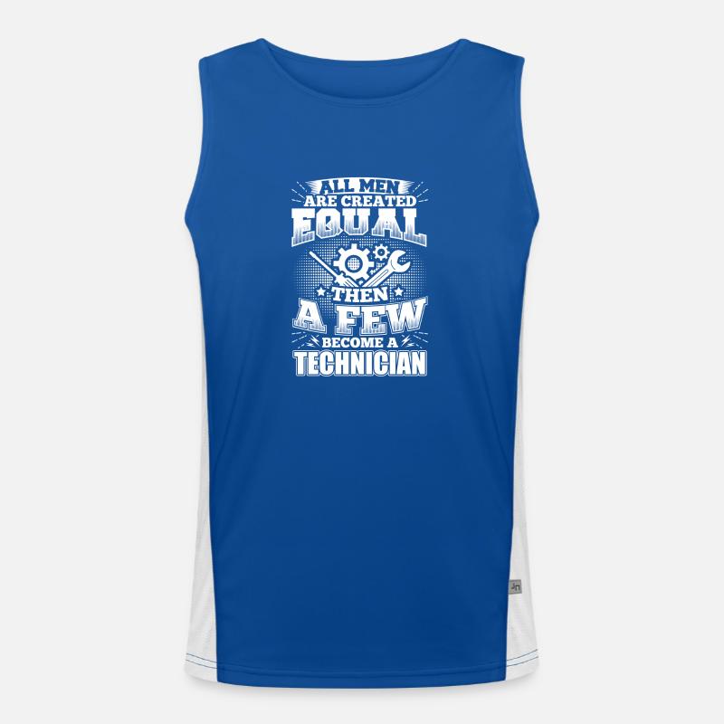Funny Technician Shirt All Men Equal Funktionelles Kontrast-Tank Top für Männer 