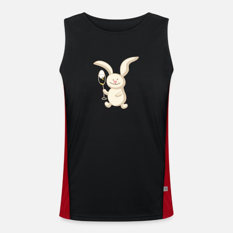 cute bunny Men's Functional Contrast Tank Top 