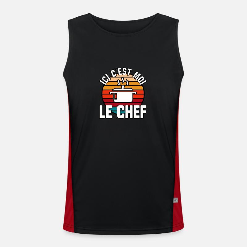 Ici c’est moi le chef Débardeur respirant contrasté Homme 