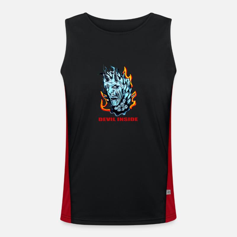 DEVIL Funktionelles Kontrast-Tank Top für Männer 