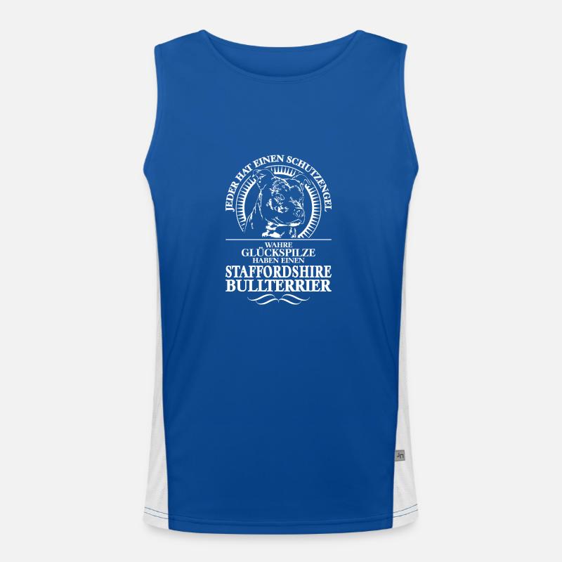STAFFORDSHIRE BULLTERRIER Schutzengel Geschenkidee Funktionelles Kontrast-Tank Top für Männer 