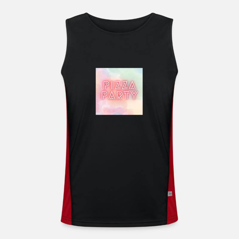 PIZZA PARTY Funktionelles Kontrast-Tank Top für Männer 