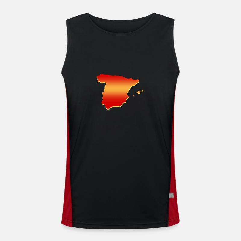 Spanien Funktionelles Kontrast-Tank Top für Männer 