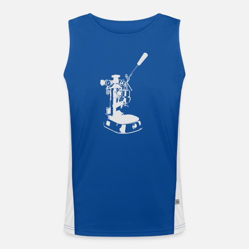 Machine solo - White Men's Functional Contrast Tank Top 