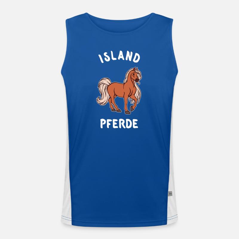 Pferdeliebe Spruch Pferde Islandpferde Pferdefan Funktionelles Kontrast-Tank Top für Männer 