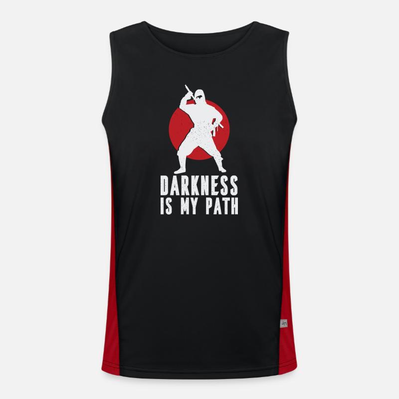 Darkness is my path - Men's Functional Contrast Tank Top - black/red