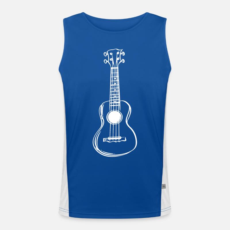 Dessin de ukulélé Débardeur respirant contrasté Homme 