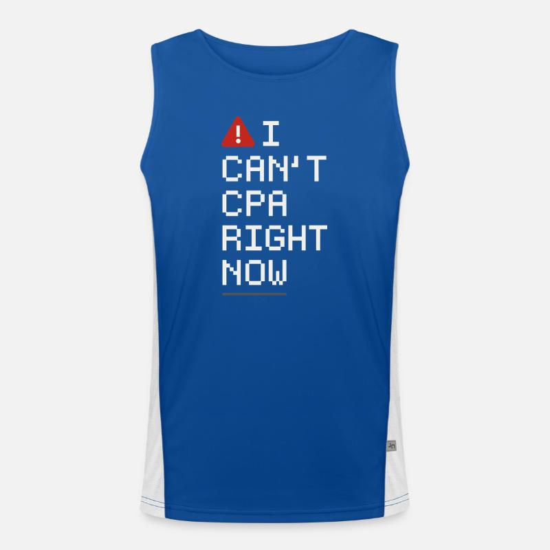Accounting student cpa in training excel jokes Men's Functional Contrast Tank Top 