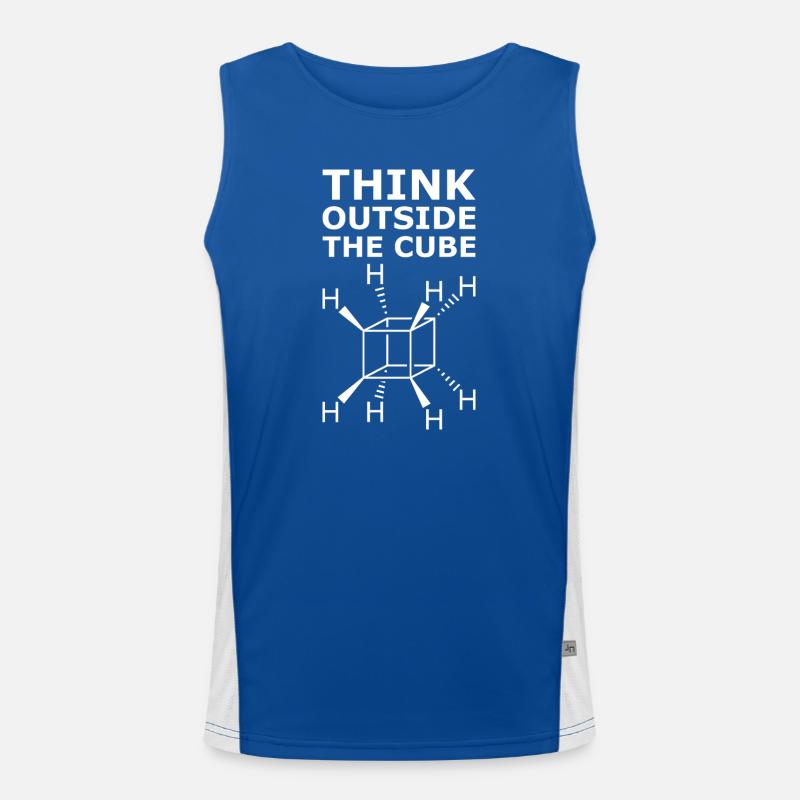 Cuban Molekül Chemie – Think Outside the Cube Funktionelles Kontrast-Tank Top für Männer 